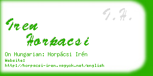 iren horpacsi business card